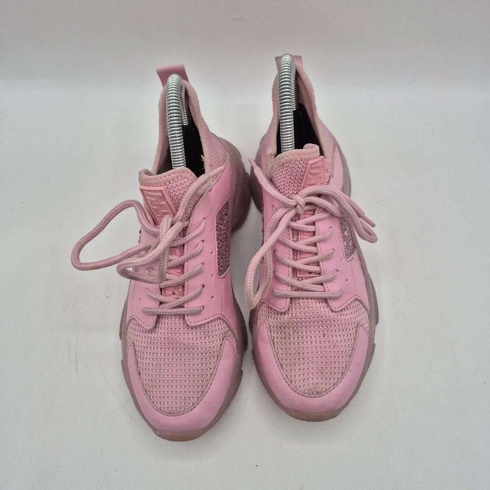 Steve Madden Vance Shoes Womens Size 6.5 Pink Mesh Rhinestone Sneakers‎ VNCE01S1